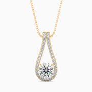 Glittering Teardrop Diamond Pendant