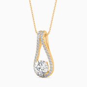 Glittering Teardrop Diamond Pendant