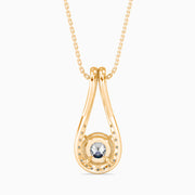 Glittering Teardrop Diamond Pendant