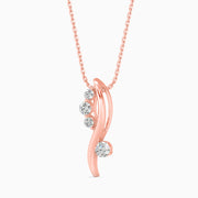 Twisted Curve Diamond Pendant