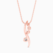 Twisted Curve Diamond Pendant