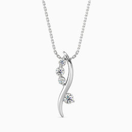 Twisted Curve Diamond Pendant