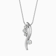 Twisted Curve Diamond Pendant
