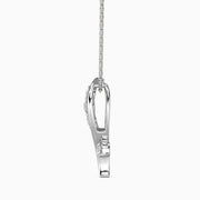 Twisted Curve Diamond Pendant