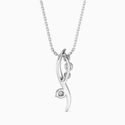 Twisted Curve Diamond Pendant