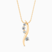 Twisted Curve Diamond Pendant