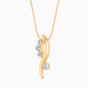Twisted Curve Diamond Pendant