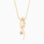 Twisted Curve Diamond Pendant