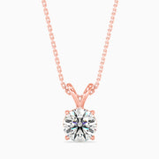 1.52Ct Minimalist Pure round Solitaire Pendant