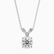 0.26Ct Minimalist Pure round Solitaire Pendant