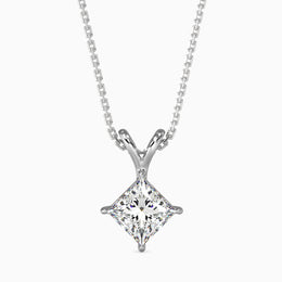 1.04Ct Sleek Princess Diamond Pendant