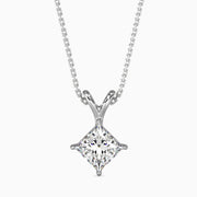 0.55Ct Sleek Princess Diamond Pendant