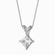 0.55Ct Sleek Princess Diamond Pendant