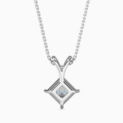 1.04Ct Sleek Princess Diamond Pendant