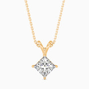 0.27Ct Sleek Princess Diamond Pendant