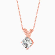 0.62Ct Cushion Glow Diamond Solitaire Pendant