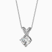 0.86Ct Cushion Glow Diamond Solitaire Pendant