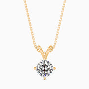 0.86Ct Cushion Glow Diamond Solitaire Pendant