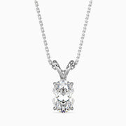 1.43Ct Soft Spark Oval Diamond Pendant