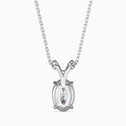1Ct Soft Spark Oval Diamond Pendant