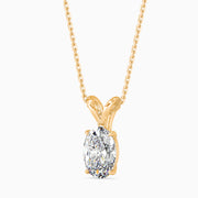 1Ct Soft Spark Oval Diamond Pendant