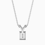 0.86Ct Enduring Emerald Drop Solitaire Pendant