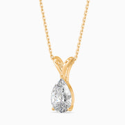 0.95Ct Essence of Pear Shaped Gem Pendant