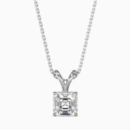 1Ct Art Deco Asscher Stone Pendant