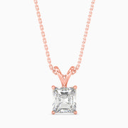 0.47Ct Radiant Glow Diamond Solitaire Pendant