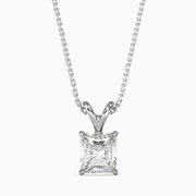 0.91Ct Radiant Glow Diamond Solitaire Pendant