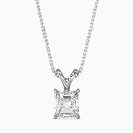0.91Ct Radiant Glow Diamond Solitaire Pendant