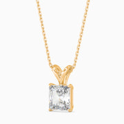 0.47Ct Radiant Glow Diamond Solitaire Pendant